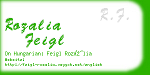 rozalia feigl business card